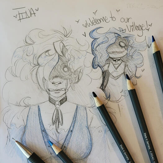 Traditional Sketch 2 blue